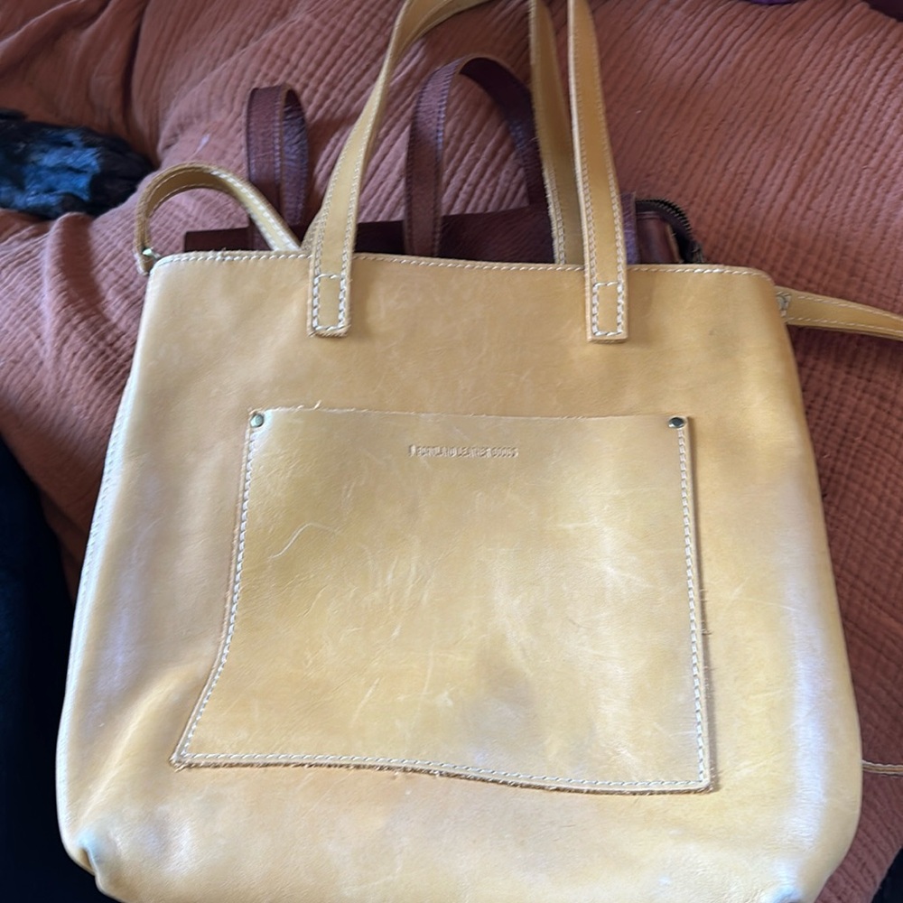 PLG medium crossbody tote with zipper in sunflower